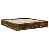 Struttura del letto Rovere fumé 200 x 200 cm Legno truciolato
