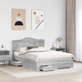 Struttura del letto con testiera Grigio Sonoma 160 x 200 cm