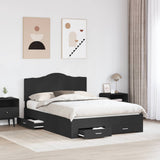 Struttura del letto Nero 150 x 200 cm Legno truciolato