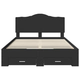 Struttura del letto Nero 150 x 200 cm Legno truciolato