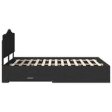 Struttura del letto Nero 150 x 200 cm Legno truciolato