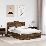 Struttura del letto Rovere fumé 150 x 200 cm Legno truciolato