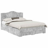 Struttura del letto con testiera Grigio cemento 140 x 190 cm