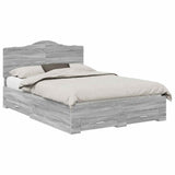 Struttura del letto con testiera Grigio Sonoma 140 x 190 cm