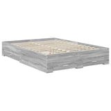 Struttura del letto con testiera Grigio Sonoma 140 x 190 cm