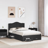 Struttura del letto Nero 120 x 200 cm Legno truciolato