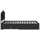 Struttura del letto Nero 120 x 200 cm Legno truciolato
