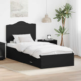 Struttura del letto Nero 70 x 190 cm Legno truciolato