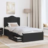 Struttura del letto Nero 70 x 190 cm Legno truciolato