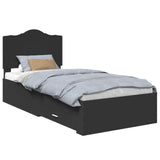 Struttura del letto Nero 70 x 190 cm Legno truciolato