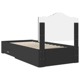 Struttura del letto Nero 70 x 190 cm Legno truciolato