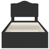 Struttura del letto Nero 70 x 190 cm Legno truciolato