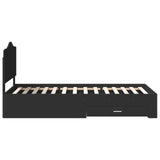 Struttura del letto Nero 70 x 190 cm Legno truciolato