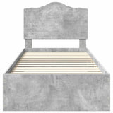 Struttura del letto con testiera Grigio cemento 70 x 190 cm
