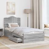 Struttura del letto Grigio Sonoma 75 x 190 cm Legno truciolato