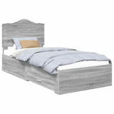 Struttura del letto Grigio Sonoma 75 x 190 cm Legno truciolato