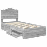 Struttura del letto Grigio Sonoma 75 x 190 cm Legno truciolato