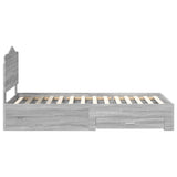 Struttura del letto Grigio Sonoma 75 x 190 cm Legno truciolato
