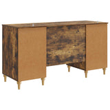 Scrivania Rovere Fumo 142,5 x 50 x 75 cm Legno ingegnerizzato