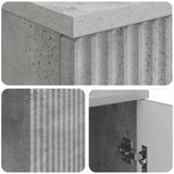 Scrivania con lo scaffale Grigio Cemento 142,5 x 50 x 75 cm