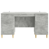 Scrivania con lo scaffale Grigio Cemento 142,5 x 50 x 75 cm