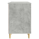 Scrivania con lo scaffale Grigio Cemento 142,5 x 50 x 75 cm