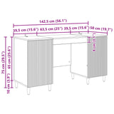 Scrivania Grigio Sonoma 142,5 x 50 x 75 cm Legno ingegnerizzato