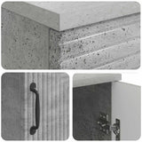 Scrivania con lo scaffale Grigio Cemento 142,5 x 50 x 75 cm
