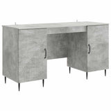 Scrivania con lo scaffale Grigio Cemento 142,5 x 50 x 75 cm