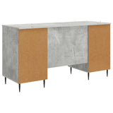 Scrivania con lo scaffale Grigio Cemento 142,5 x 50 x 75 cm