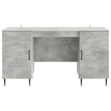 Scrivania con lo scaffale Grigio Cemento 142,5 x 50 x 75 cm