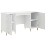 Scrivania Bianco Lucido Legno ingegnerizzato 142,5 x 50 x 75 cm