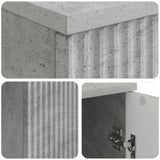 Scrivania con lo scaffale Grigio Cemento 142,5 x 50 x 75 cm