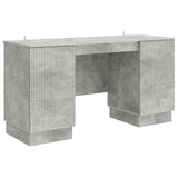 Scrivania con lo scaffale Grigio Cemento 142,5 x 50 x 75 cm