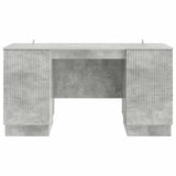 Scrivania con lo scaffale Grigio Cemento 142,5 x 50 x 75 cm