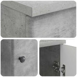 Scrivania con lo scaffale Grigio Cemento 142,5 x 50 x 75 cm