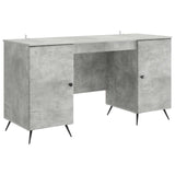 Scrivania con lo scaffale Grigio Cemento 142,5 x 50 x 75 cm