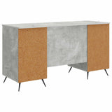 Scrivania con lo scaffale Grigio Cemento 142,5 x 50 x 75 cm