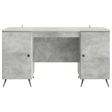 Scrivania con lo scaffale Grigio Cemento 142,5 x 50 x 75 cm