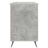 Scrivania con lo scaffale Grigio Cemento 142,5 x 50 x 75 cm