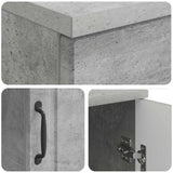 Scrivania con lo scaffale Grigio Cemento 142,5 x 50 x 75 cm