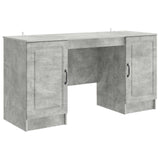 Scrivania con lo scaffale Grigio Cemento 142,5 x 50 x 75 cm