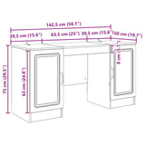 Scrivania Grigio Sonoma 142,5 x 50 x 75 cm Legno ingegnerizzato