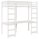 Struttura per letto soppalco Bianco 80 x 200 cm Pino massello