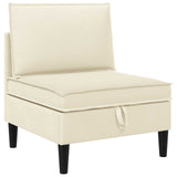 Divano Medio con Storage Crema Velluto