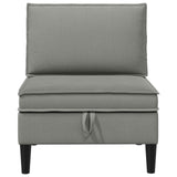 Divano Medio con Storage Grigio scuro Velluto