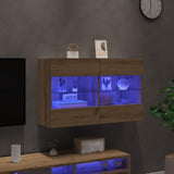 Mobile TV da parete 98,5 x 30 x 60,5 cm Rovere artigianale