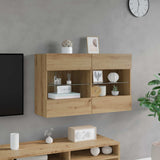 Mobile TV da parete 98,5 x 30 x 60,5 cm Rovere artigianale