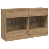 Mobile TV da parete 98,5 x 30 x 60,5 cm Rovere artigianale
