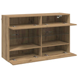Mobile TV da parete 98,5 x 30 x 60,5 cm Rovere artigianale